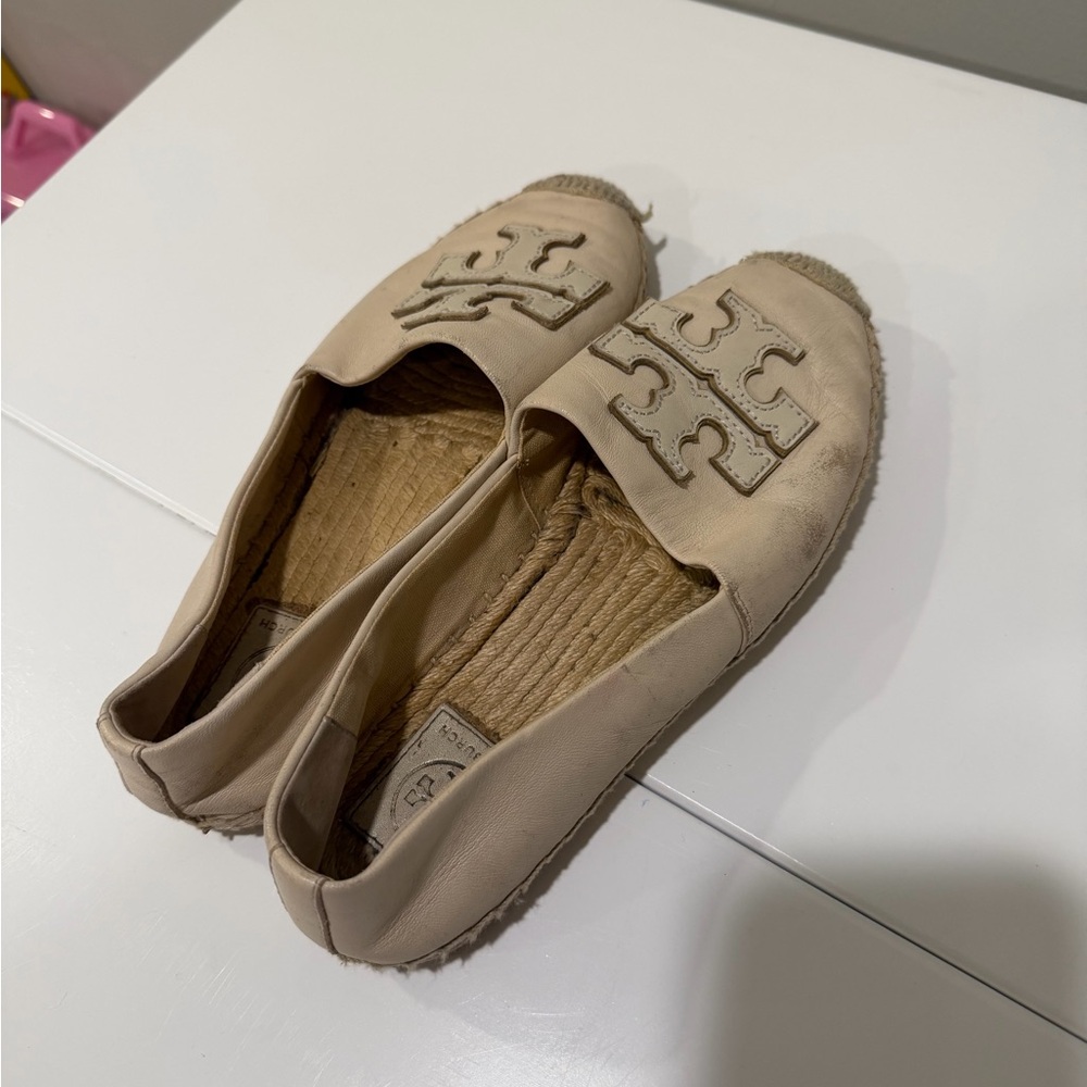 Tory Burch Tan Espadrille Flats